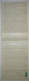 (CIVIL WAR.) Gardiner, Samuel, Junior. Contract for the sale of rights to Gardiner''s exploding bullet.